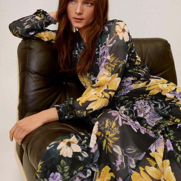 MANGO| Flowy Floral Dress - Picture 2 of 14